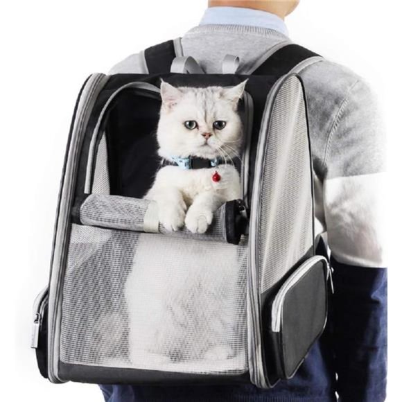 Innovative Traveler Bubble Backpack Pet Carriers for Cats and Dogs (Black) - Picture 2 of 6